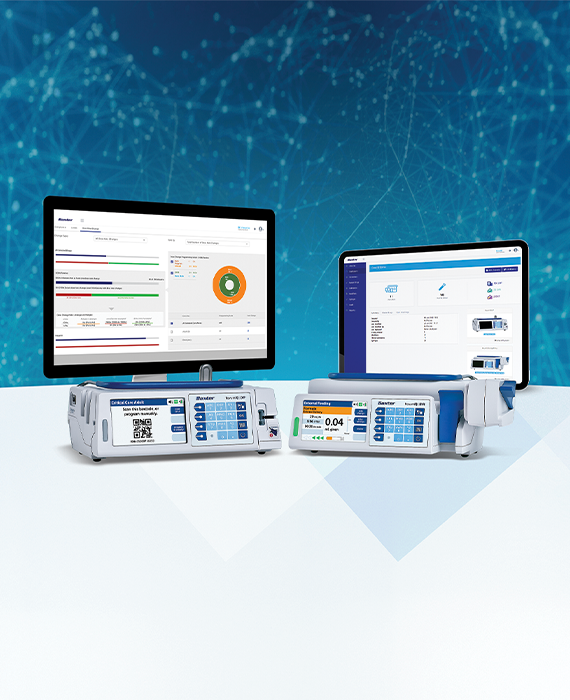 novum iq LVP and syringe pumps, the IQ enterprise connectivity suite, and dose iq safety software