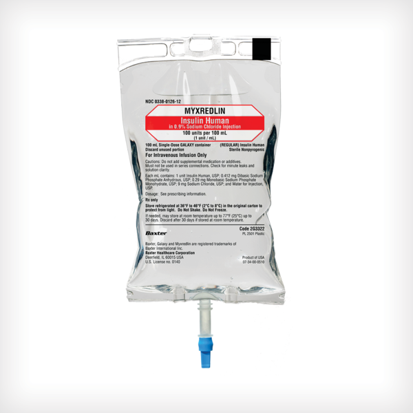 Myxredlin (Insulin Human) in 0.09% Sodium Chloride Injection