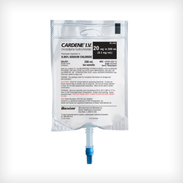 Cardene I.V. (nicardipine hydrochloride) Premixed Injection