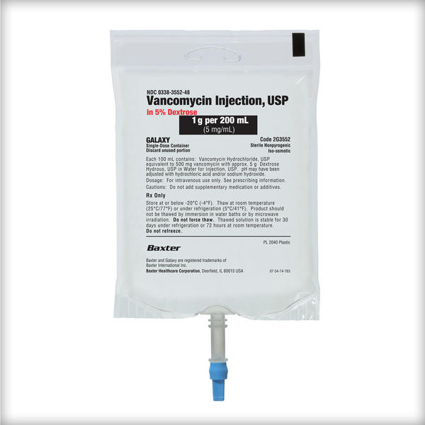Vancomycin Injection, USP in 5% Dextrose Dextrose Bags 3