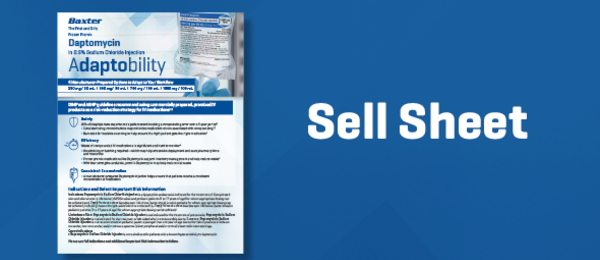 Download the Daptomycin premix Sell Sheet here