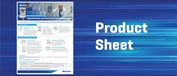 Norepinephrine Sell Sheet