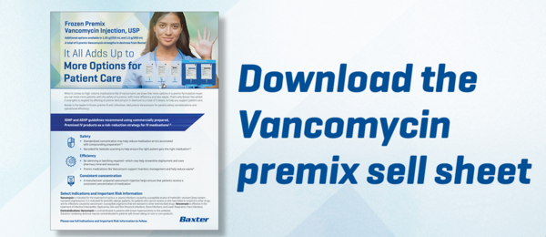 Download the Vancomycin Injection premix sell sheet