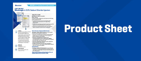 Micafungin Product Sheet